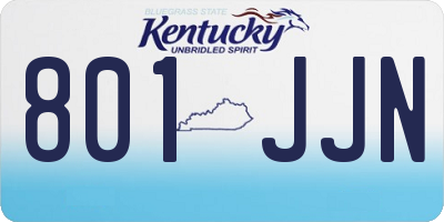 KY license plate 801JJN