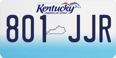 KY license plate 801JJR