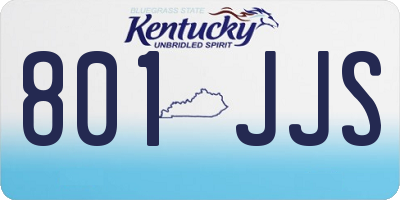 KY license plate 801JJS