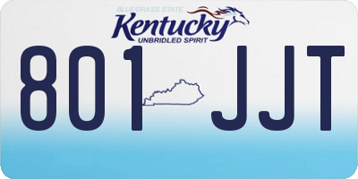 KY license plate 801JJT