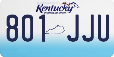KY license plate 801JJU