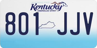 KY license plate 801JJV