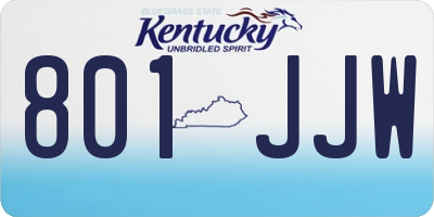 KY license plate 801JJW