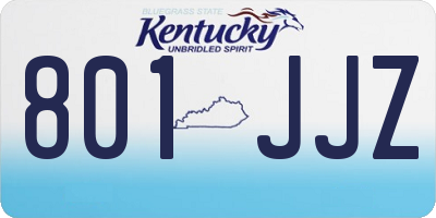 KY license plate 801JJZ