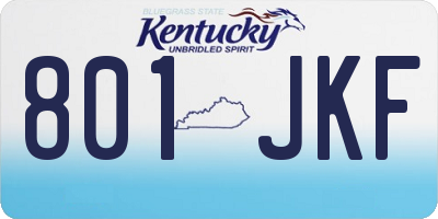 KY license plate 801JKF