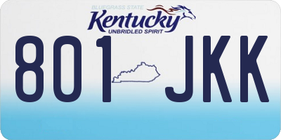 KY license plate 801JKK