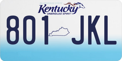 KY license plate 801JKL