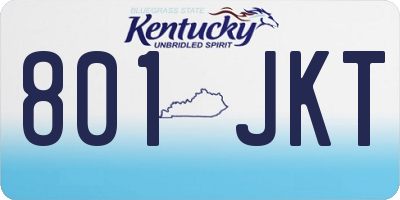 KY license plate 801JKT