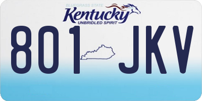 KY license plate 801JKV