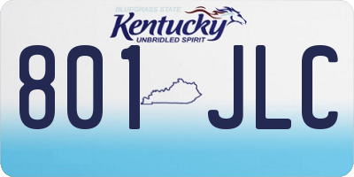 KY license plate 801JLC