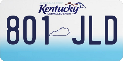 KY license plate 801JLD