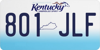 KY license plate 801JLF