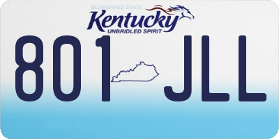 KY license plate 801JLL