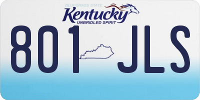 KY license plate 801JLS