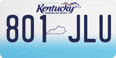 KY license plate 801JLU