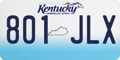 KY license plate 801JLX