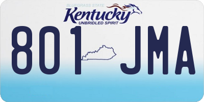 KY license plate 801JMA