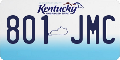 KY license plate 801JMC