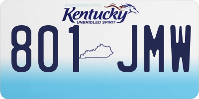 KY license plate 801JMW