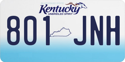 KY license plate 801JNH