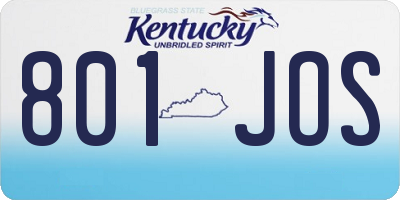 KY license plate 801JOS