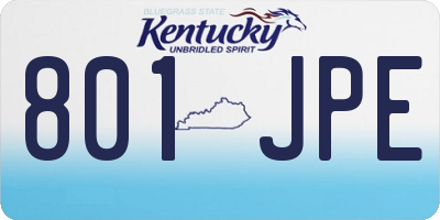 KY license plate 801JPE