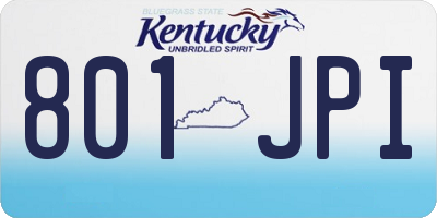 KY license plate 801JPI