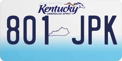KY license plate 801JPK