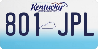 KY license plate 801JPL