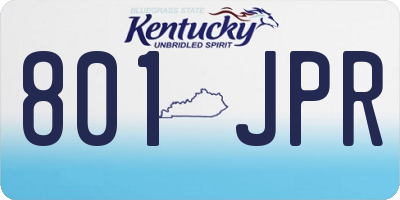 KY license plate 801JPR