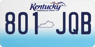 KY license plate 801JQB