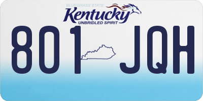 KY license plate 801JQH