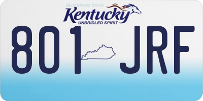 KY license plate 801JRF
