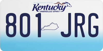 KY license plate 801JRG