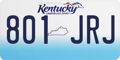 KY license plate 801JRJ