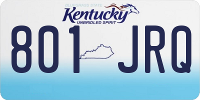 KY license plate 801JRQ