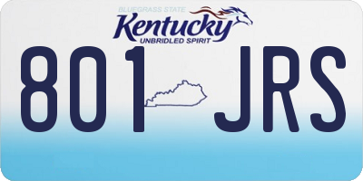 KY license plate 801JRS