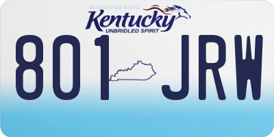 KY license plate 801JRW