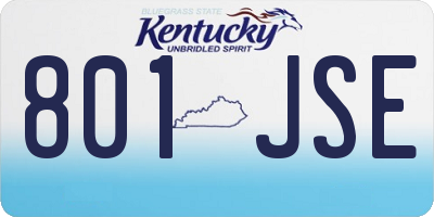 KY license plate 801JSE
