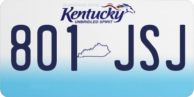 KY license plate 801JSJ