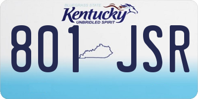 KY license plate 801JSR