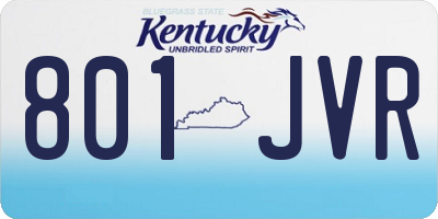 KY license plate 801JVR