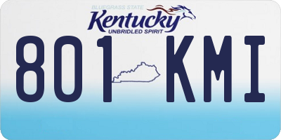 KY license plate 801KMI