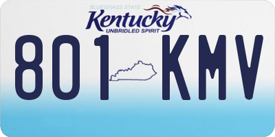 KY license plate 801KMV