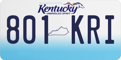 KY license plate 801KRI