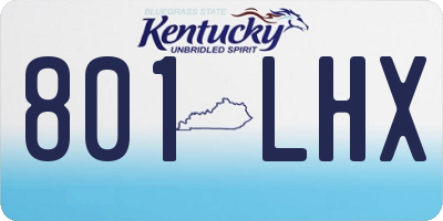 KY license plate 801LHX