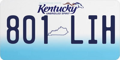 KY license plate 801LIH