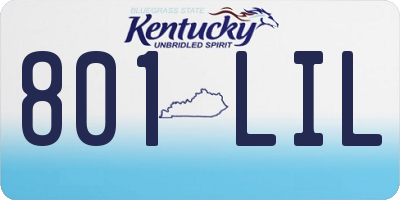 KY license plate 801LIL