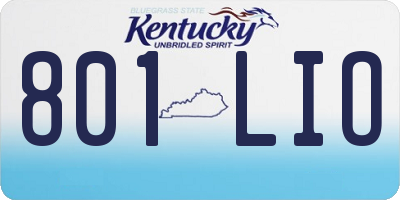 KY license plate 801LIO