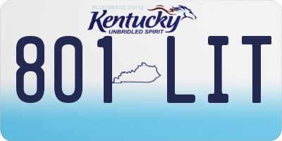 KY license plate 801LIT